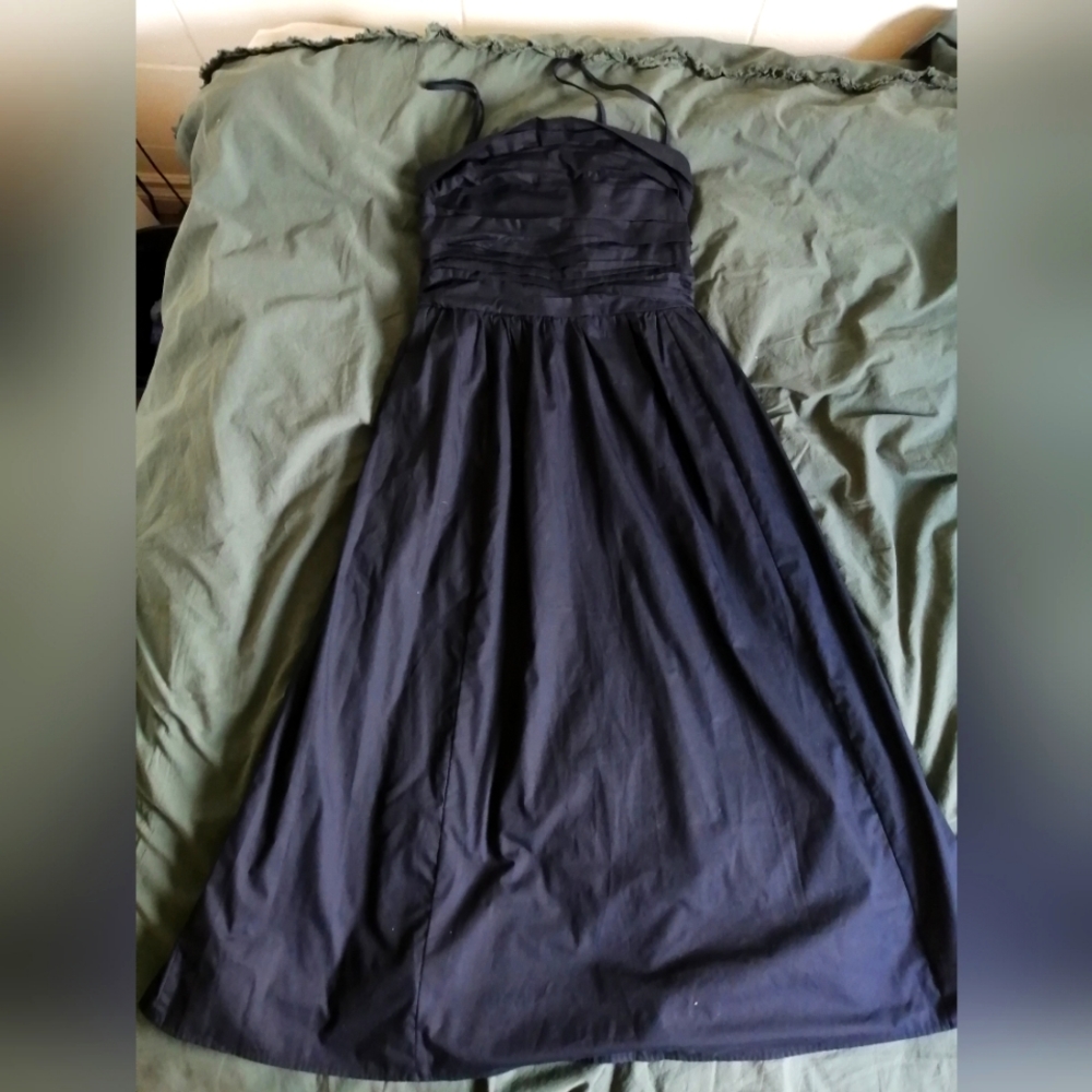 Black midi dress
